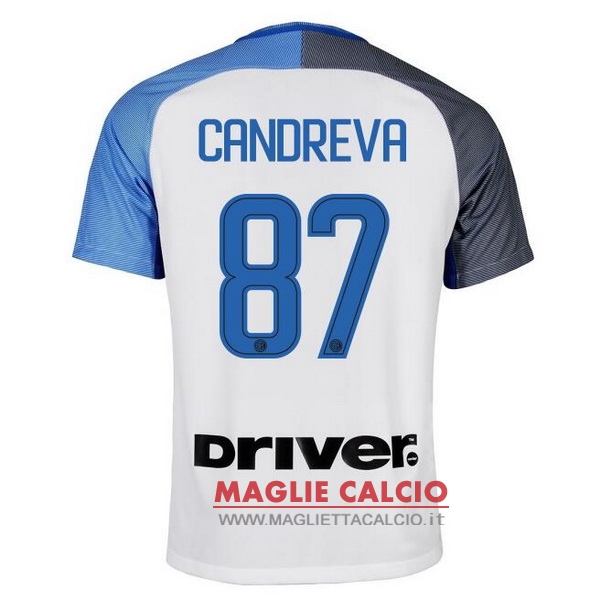 nuova maglietta inter milan 2017-2018 candreva 87 seconda